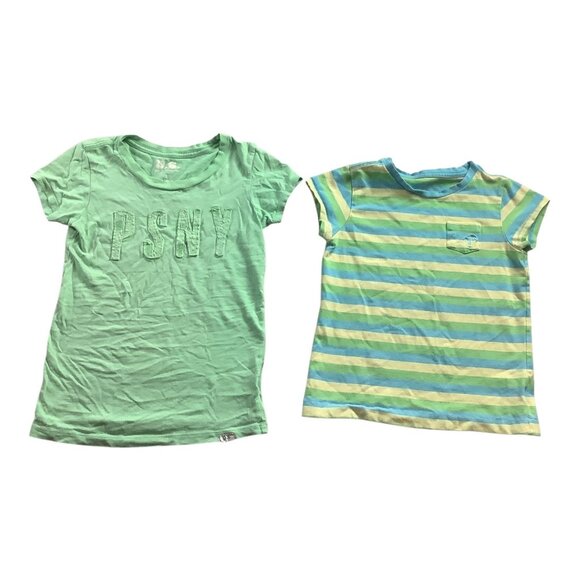 Girls Lot Of 2 Gap & P.S From Aeropostale Short Sleeve T-Shirts Size 6-7 - Picture 1 of 14